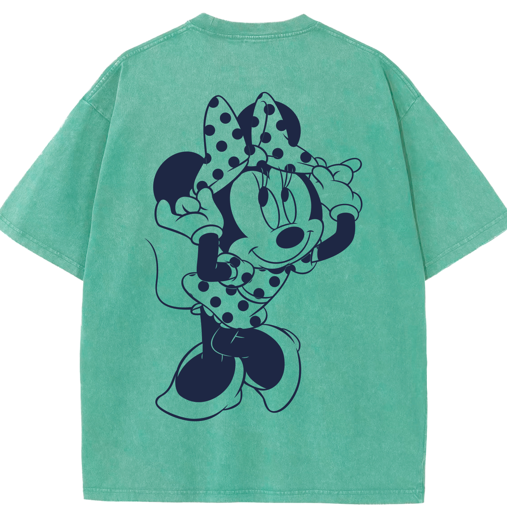 （画像用） ミッキーマウス Mickey Mouse 綿100% ヴィンテージ風 半袖Tシャツ（背面プリント）